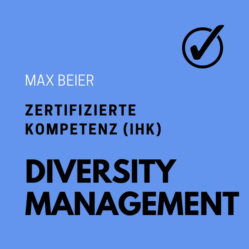 Max Beier zertifiziert in Diversity Management