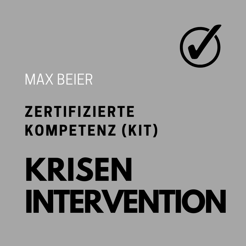 Max Beier zertifiziert in Krisenintervention