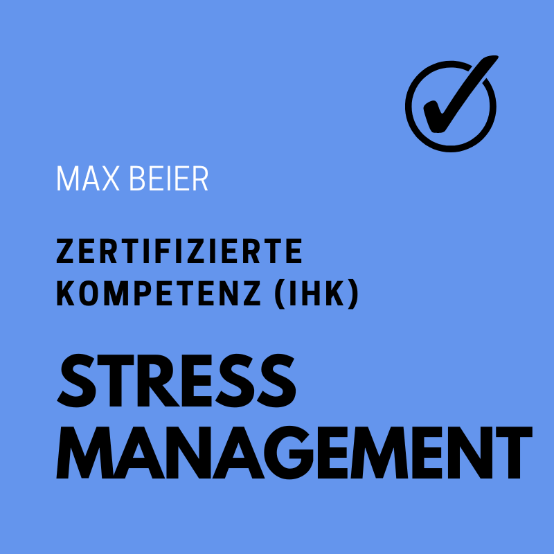 Max Beier zertifiziert in Stressmanagement