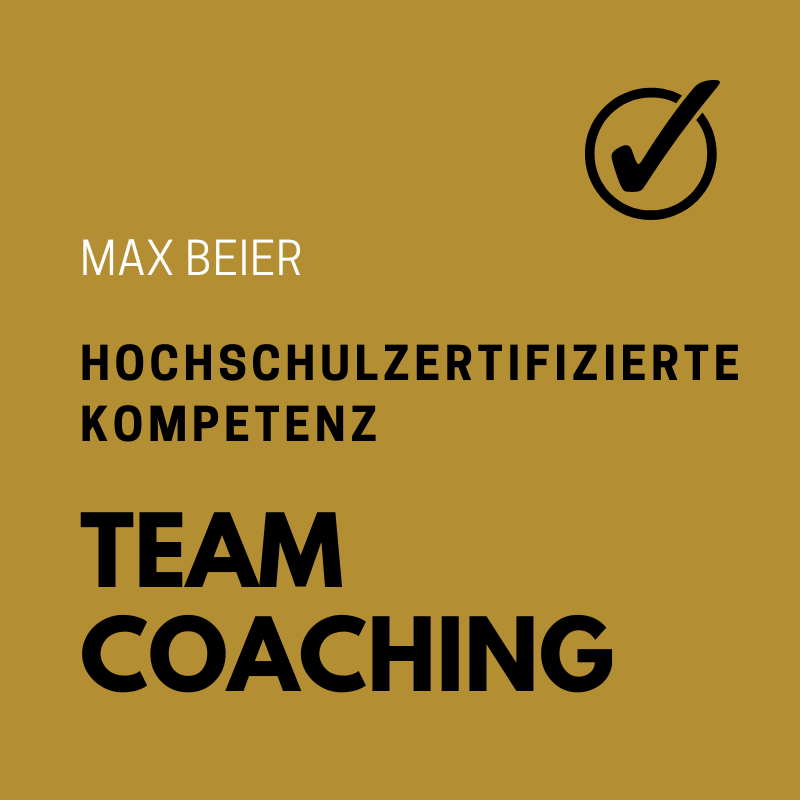 Max Beier zertifiziert in Teamcoaching